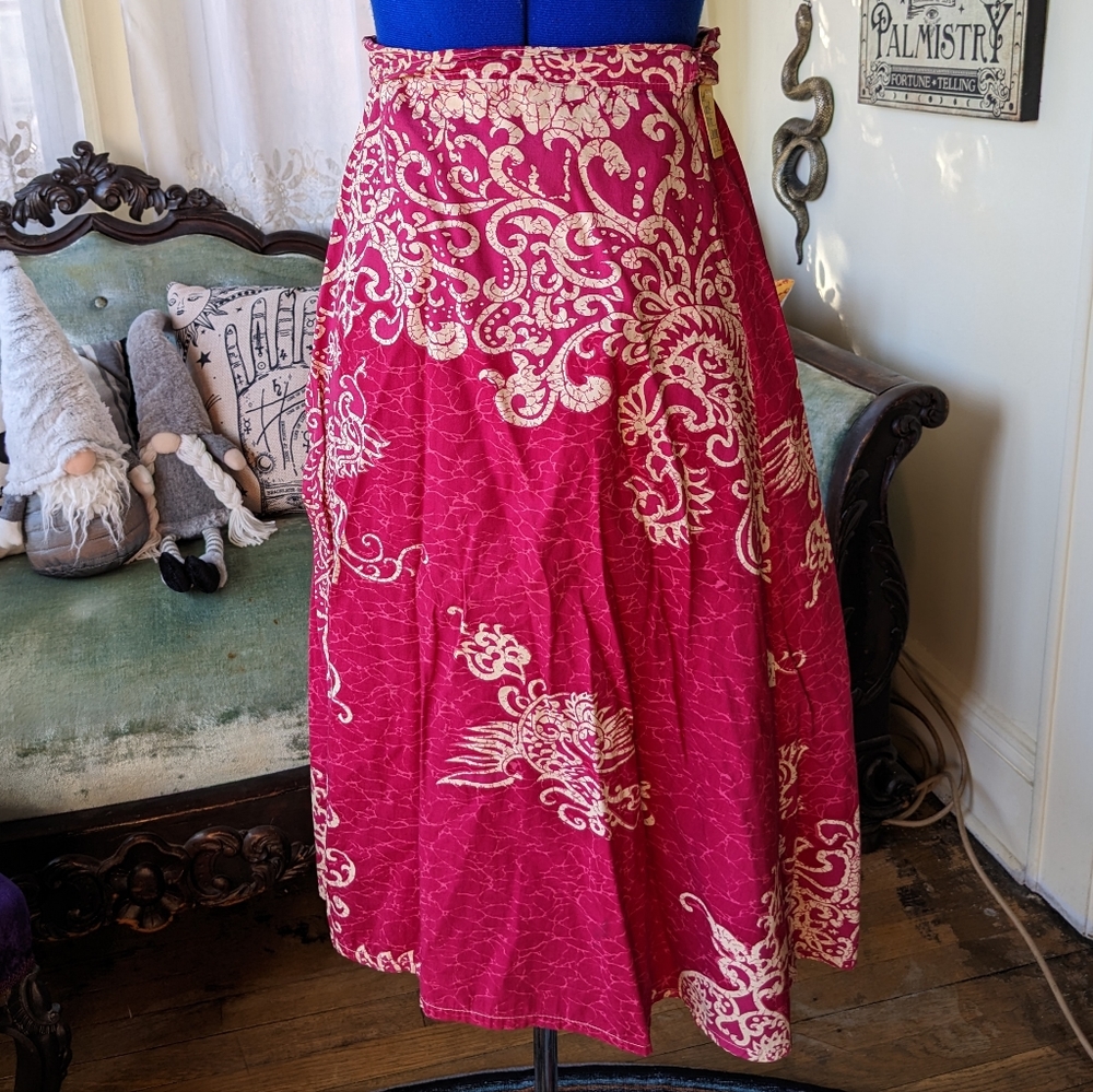 Vintage sarong wrap skirt